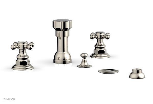 Phylrich - Henri Four Hole Bidet Set - Cross Handles