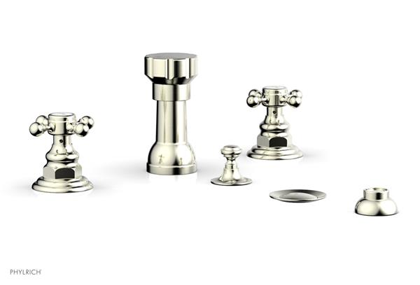 Phylrich - Henri Four Hole Bidet Set - Cross Handles