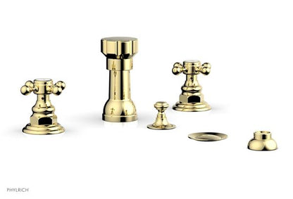 Phylrich - Henri Four Hole Bidet Set - Cross Handles