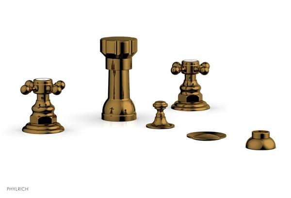 Phylrich - Henri Four Hole Bidet Set - Cross Handles