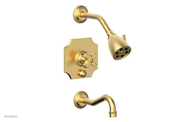 Phylrich - Marvelle Pressure Balance Tub and Shower Set - Cross Handle