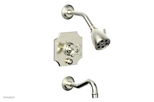 Phylrich - Marvelle Pressure Balance Tub and Shower Set - Cross Handle