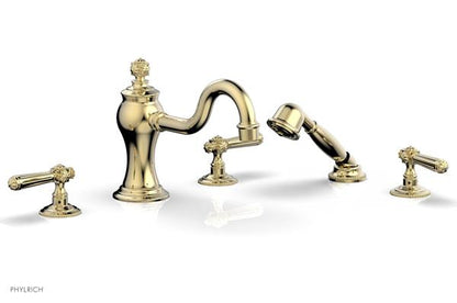 Phylrich - Marvelle Deck Tub Set W/Hand Shower - Lever Handles