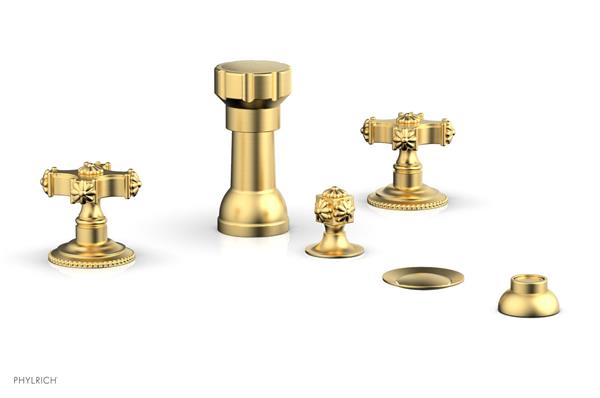 Phylrich - Marvelle Four Hole Bidet Set - Cross Handles