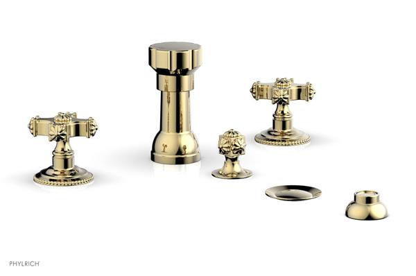 Phylrich - Marvelle Four Hole Bidet Set - Cross Handles