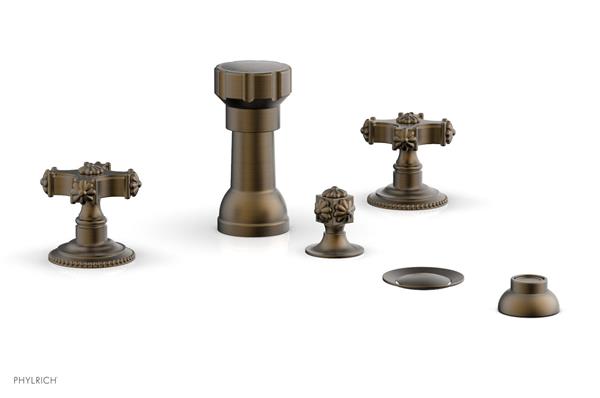 Phylrich - Marvelle Four Hole Bidet Set - Cross Handles