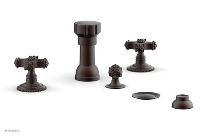 Phylrich - Marvelle Four Hole Bidet Set - Cross Handles
