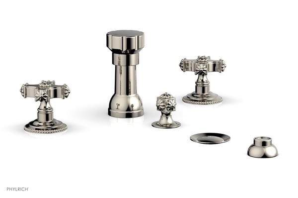 Phylrich - Marvelle Four Hole Bidet Set - Cross Handles
