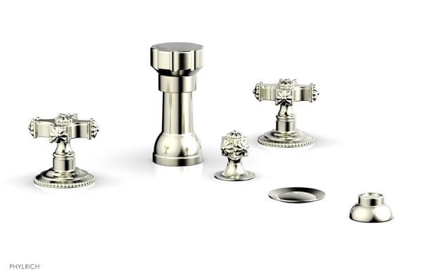 Phylrich - Marvelle Four Hole Bidet Set - Cross Handles
