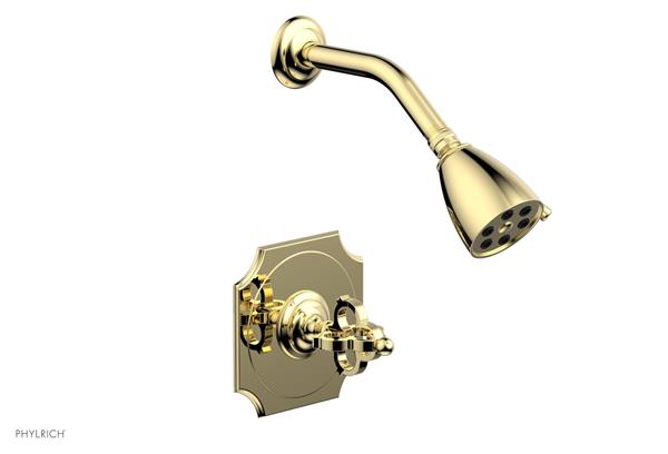 Phylrich - Couronne Pressure Balance Shower Set - Cross Handle