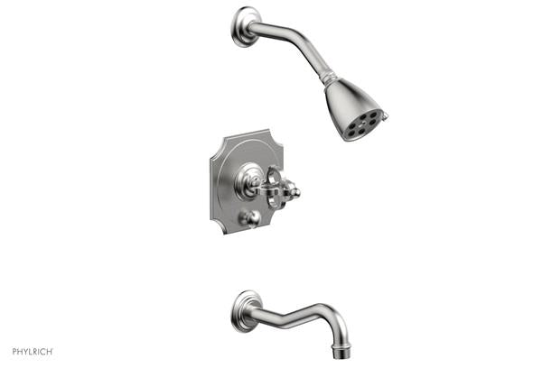 Phylrich - Couronne Pressure Balance Tub And Shower Set - Cross Handle