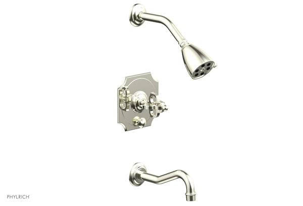 Phylrich - Couronne Pressure Balance Tub And Shower Set - Cross Handle