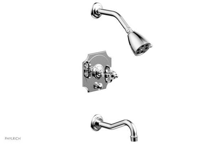 Phylrich - Couronne Pressure Balance Tub And Shower Set - Cross Handle