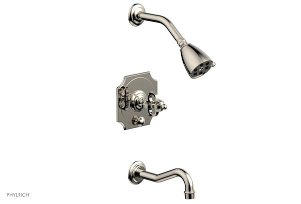 Phylrich - Couronne Pressure Balance Tub And Shower Set - Cross Handle