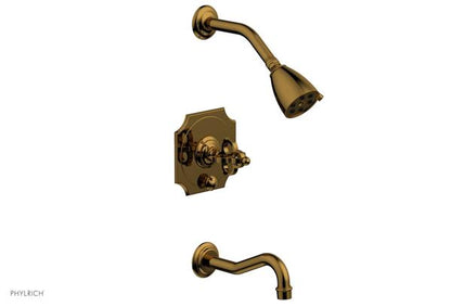 Phylrich - Couronne Pressure Balance Tub And Shower Set - Cross Handle