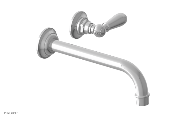 Phylrich - Jamestown Single Handle Wall Lavatory Set 10 Inch Spout - Lever Handle