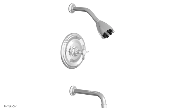 Phylrich - Jamestown Pressure Balance Tub & Shower Set - Cross Handle
