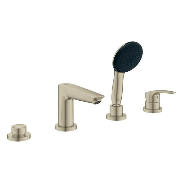Grohe - Eurosmart 4-Hole Single Handle Deck Mount Roman Tub Faucet with 1.5 gpm (5.7 L/min) Hand Shower