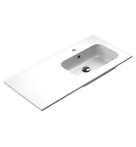 Sonia - Mx3 Basin 40 Inch(100Cm) 1Ø Offset Right Mineral Marmo (Gloss)