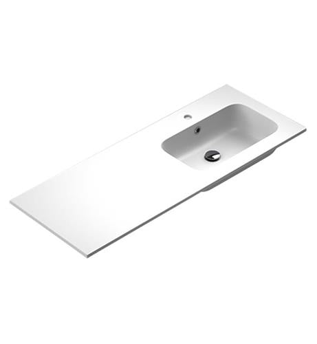 Sonia - Mx3 Basin 48 Inch(120Cm) 1Ø Offset Right Mineral Marmo (Gloss)
