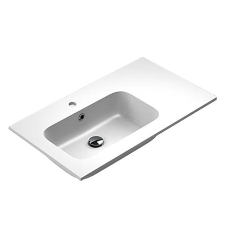 Sonia - Mx3 Basin 80 1Ø Offset Edge. Left Mineral Solid Matte