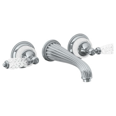 Watermark - Venetian Wall Mounted 3 Hole Lavatory Set with 8 1/4 Inch CTC Spout