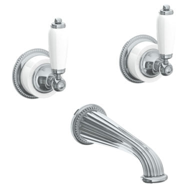 Watermark - Venetian Wall Mounted 3 Hole Bath Set