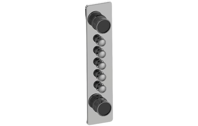 Graff - Riva Traditional 5-Button Split Knob Diamond Knurl Vertical Trim