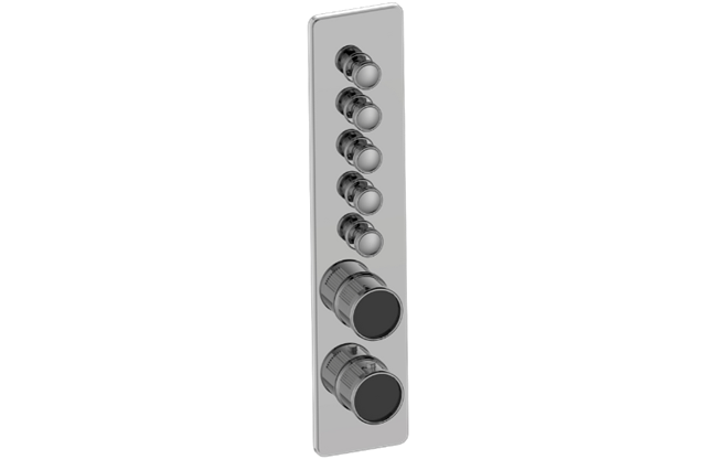 Graff - Riva Traditional 5-Button Paired Knob Fluted Knurl Vertical Trim