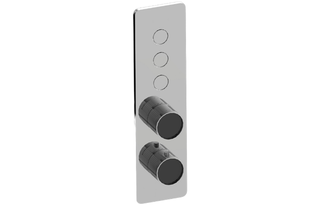 Graff - Riva Contemporary 3-Button Paired Knob Fluted Knurl Vertical Trim