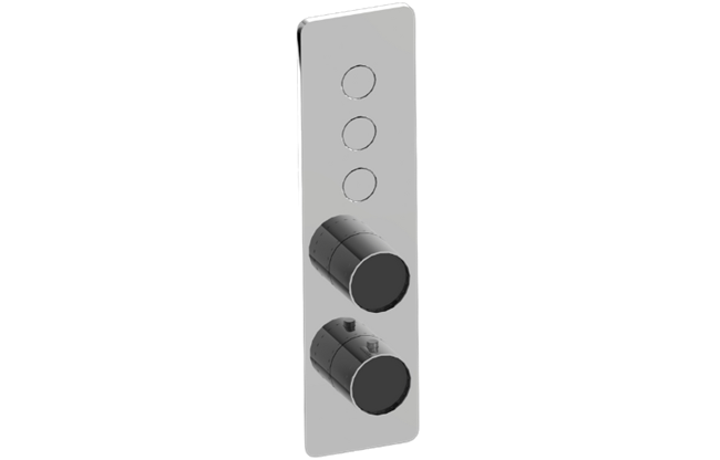 Graff - Riva Contemporary 3-Button Paired Knob Vertical Trim