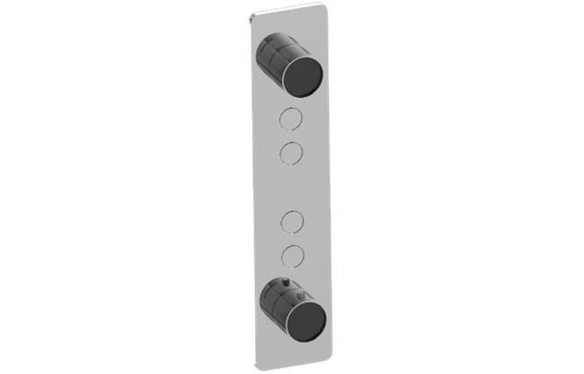Graff - Riva Contemporary 4-Button Split Knob Fluted Knurl Vertical Trim