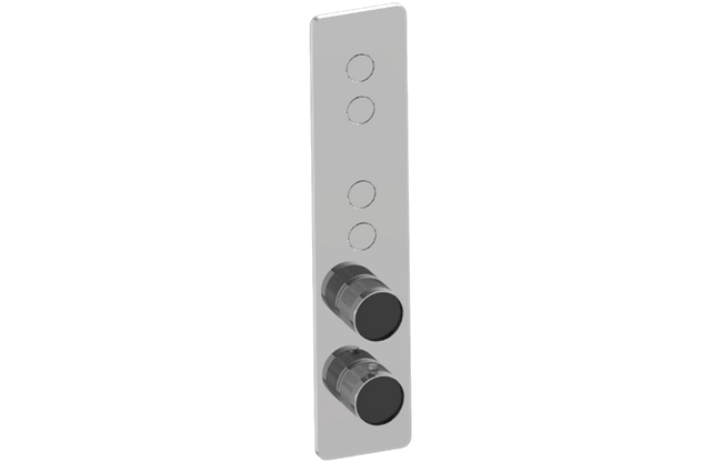 Graff - Riva Contemporary 4-Button Paired Knob Diamond Knurl Vertical Trim