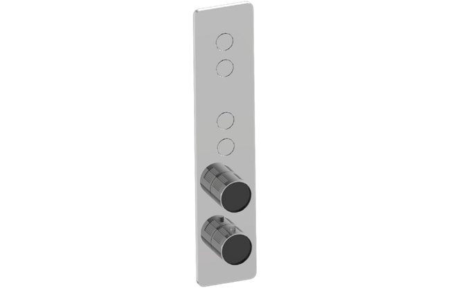 Graff - Riva Contemporary 4-Button Paired Knob Fluted Knurl Vertical Trim