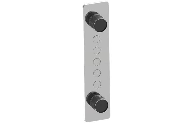 Graff - Riva Contemporary 5-Button Split Knob Diamond Knurl Vertical Trim