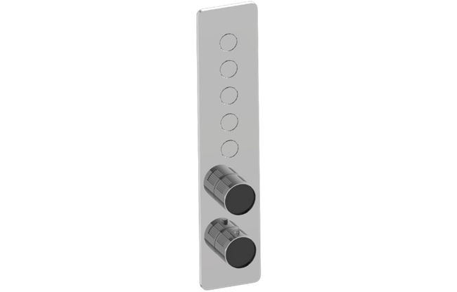 Graff - Riva Contemporary 5-Button Paired Knob Fluted Knurl Vertical Trim