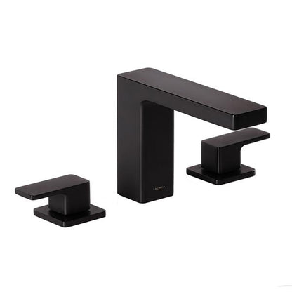 Lacava - Eleganza Deck Mount Three Hole Facuet With A Square Neck Spout, Two Handles, And A Pop Up, Drain Included