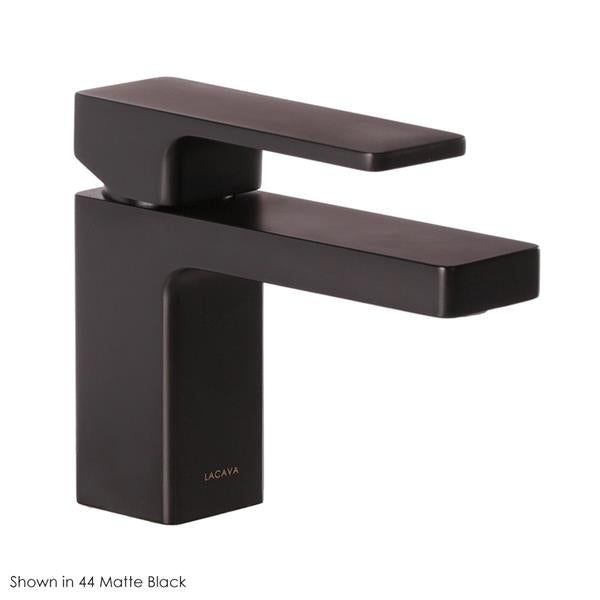 Lacava - Eleganza Deck Mount Single Hole Faucet With Lever Handle Pop Up Drain Included Spout: 4 7/8 Inch, H: 5 1/4 Inch