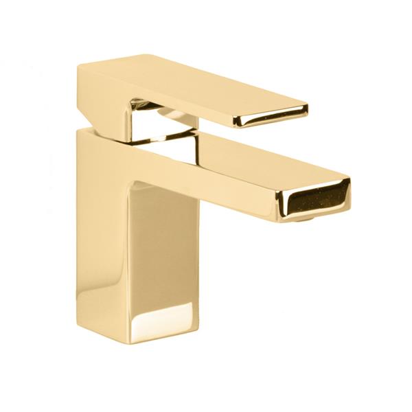 Lacava - Eleganza Deck Mount Single Hole Faucet With Lever Handle Pop Up Drain Included Spout: 4 7/8 Inch, H: 5 1/4 Inch