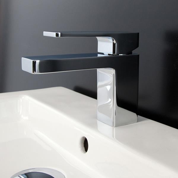 Lacava - Eleganza Deck Mount Single Hole Faucet With Lever Handle Pop Up Drain Included Spout: 4 7/8 Inch, H: 5 1/4 Inch
