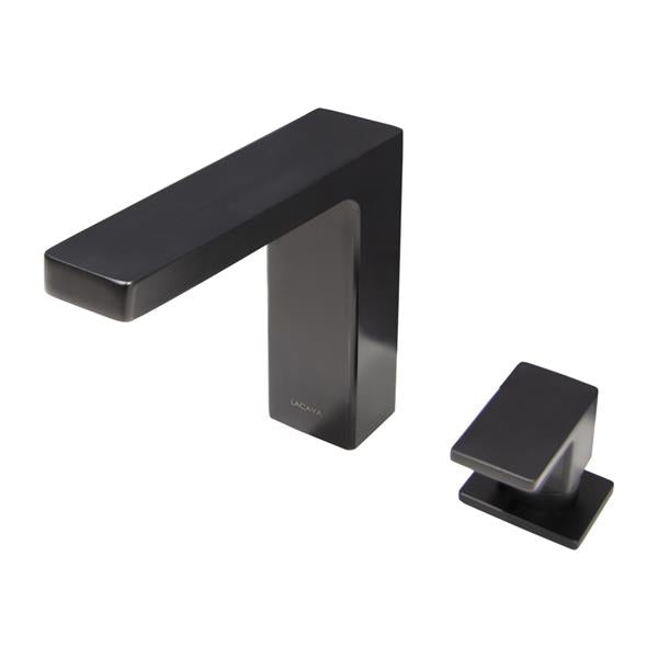 Lacava - Eleganza Deck Mount Two Hole Faucet With A Square Neck Spout, Lever Handle, And A Pop Up Drain