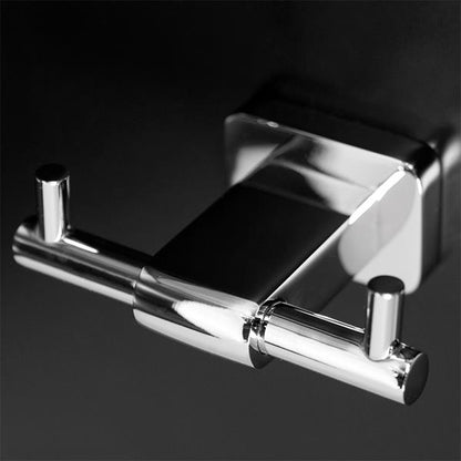 Lacava - Eleganza Wall Mount Double Robe Hook Made Of Chrome Plated Brass W: 4 Inch, D: 2 5/8 Inch, H: 1 3/8 Inch