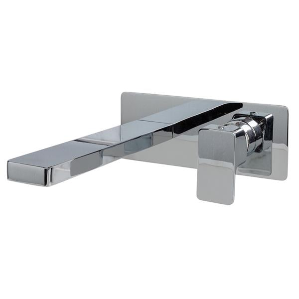 Lacava - Eleganza Trim - Wall Mount Two Hole Faucet With One Lever Handle On The Right And Backplate