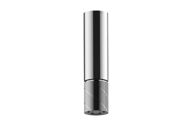 Graff - Riva Ceiling-Mount Contemporary Oblique Knurl 6-Jet Showerhead