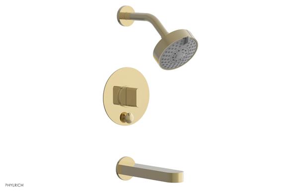 Phylrich - Rond Pressure Balance Tub and Shower Set - Blade Handle