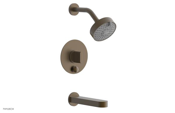 Phylrich - Rond Pressure Balance Tub and Shower Set - Blade Handle
