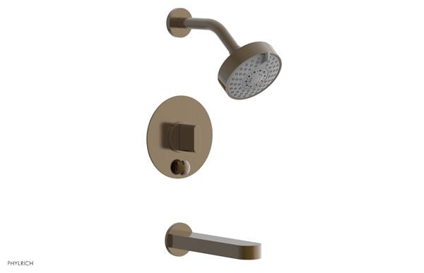 Phylrich - Rond Pressure Balance Tub and Shower Set - Blade Handle