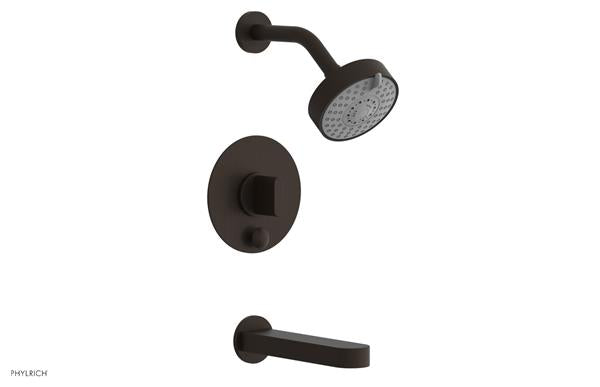 Phylrich - Rond Pressure Balance Tub and Shower Set - Blade Handle