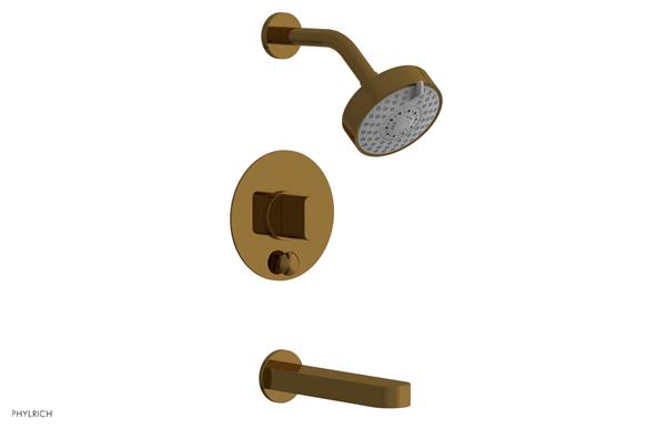 Phylrich - Rond Pressure Balance Tub and Shower Set - Blade Handle