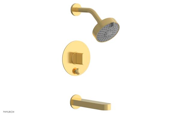 Phylrich - Rond Pressure Balance Tub and Shower Set - Blade Handle